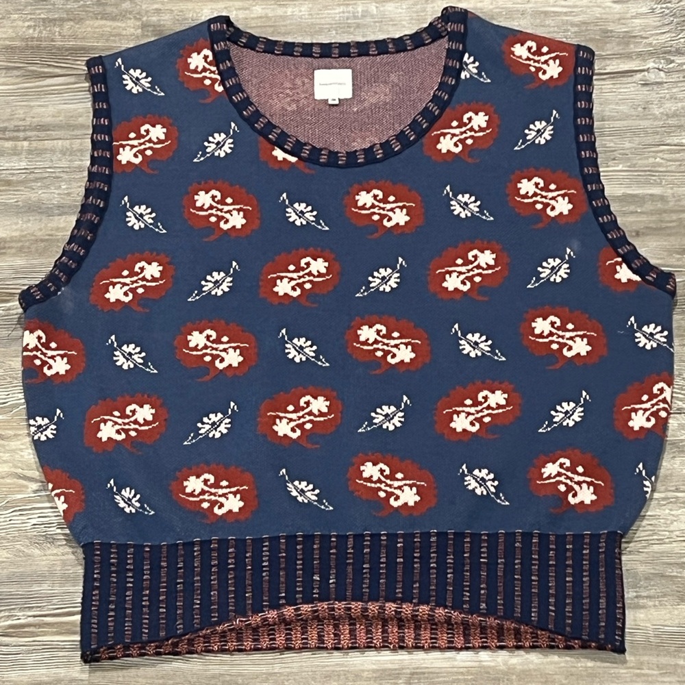 Sasquatchfabrix Multi Color Paisley Knitted Vest